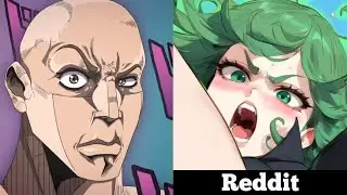 One Punch Man | Anime vs Reddit (the rock reaction meme)