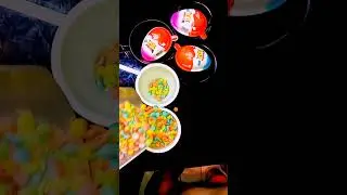 ASMR SATISFYING THREE SURPRISE EGGS PLATTER | NIPS CHOCOLATE FILLING SOUND #shorts #viral #trending