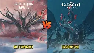 Mt. firmament VS Dragonspine | Wuthering vs Genshin, Comparison snow map