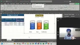 Budget vs actual 3D chart in Excel - In less than 5 minutes