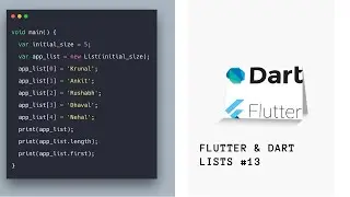 Flutter & Dart  Lists In Arabic #13