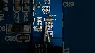 SMD 1206 professional soldering with hot air..