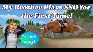My Brother Plays Star Stable for the First Time!!🤣🐴