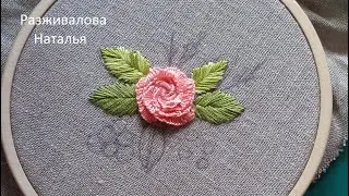МК. Бразильская вышивка. Цветочный сюжет. Часть 1. Brazilian embroidery. Flower plot. Part 1.