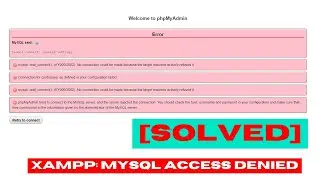 [Solved] XAMPP: MySQL Error | Cannot Connect : invalid settings