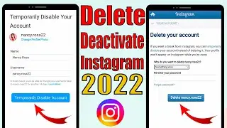 How to Delete Instagram Account Permanently 2022 || How to Temporarily Deactivate Instagram Account