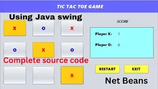 How to Create Tic Tac Toe Game in java||NET-BEAN'S|| GUI || Full Video with Source Code