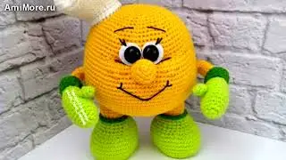 Амигуруми: схема Колобок Поваренок. Игрушки вязаные крючком - Free crochet patterns.