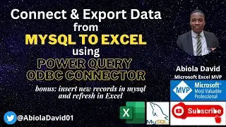 Connect and Export Data from MYSQL Table to Excel using Power Query ODBC Connector