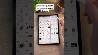 How to add stickers in bulk to elements in GoodNotes. #goodnotes #goodnotestips #augustplanwithme ￼