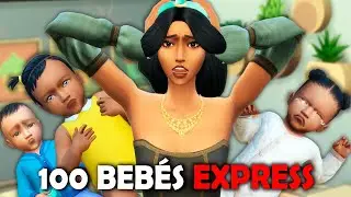 100 BABY CHALLENGE en 20 MINUTOS 😨 | Los Sims 4 GAMEPLAY en ESPAÑOL | Harou