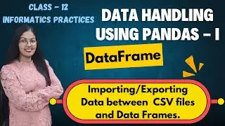 Import and Export Data between CSV Files and DataFrame | Class 12 Informatics Practices (065)