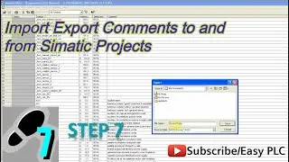 Import Export Comments and Symbol Table between Simatic Manager Projects