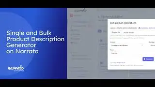 Single and Bulk Product Description Generator on Narrato