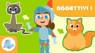 GLI AGGETTIVI 🐭 Animali 🐘 Vocabolario per bambini  🐢🐆 Episodio 1