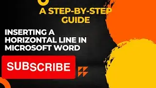 Insert Horizontal Line in Word 2013