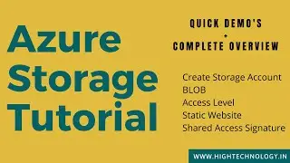 Azure Storage Tutorial | Azure Storage Tutorial for Beginners