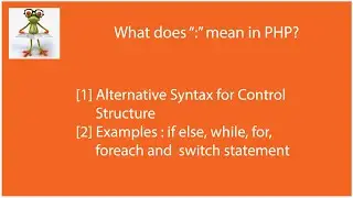 [Solved] What does “:” mean in PHP?