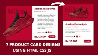 7 Product Card Designs using HTML CSS JS | CSS Cards