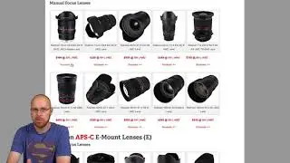 Sony E-Mount Lens Guide - Full Frame vs APS-C and All Available Lenses!!