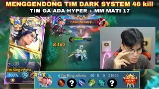 THE REALL 1 VS 9 KILL 46, MENGGENDONG TIM DARK SYSTEM NO RETERY, MM MATI 17 | MLBB