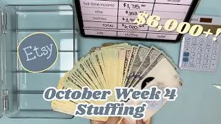 October Week 4 Cash Envelope Stuffing! || Windfall of Money & Saving for Our Goals! || $6,000+