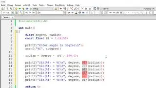 Print All Trigonometric Ratios: C Program