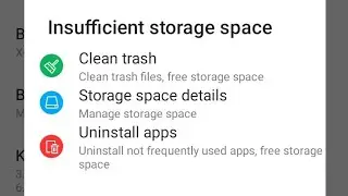 storage space running out infinix  Insufficient storage space