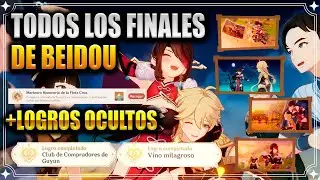 TODOS los FINALES *ENCUENTROS BEIDOU* + LOGROS *OCULTOS*. Genshin Impact 2.3