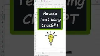 Reverse text using ChatGPT #vikominstitute #CHATGPT #AIINEXCEL