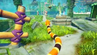 Snake Pass! Level 7 - Risky Reservoir Walkthrough All Collectibles/Coins (Nintendo Switch)