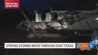 Storm damage in downtown Winnsboro