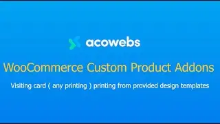 Woocommerce Custom Product Addon setup | Visiting vard printing from provided design templates