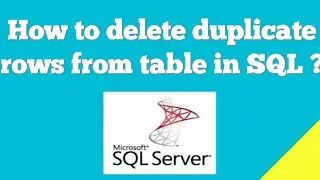 How to delete duplicate rows from table in SQL || SQL query to delete duplicate rows