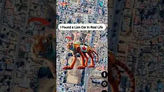 Lion Car In Real Life Found On Google Map And Earth #shorts #mappoint