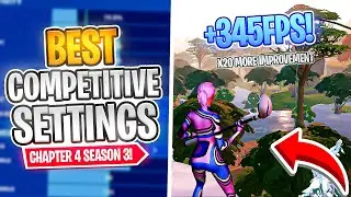 BEST Competitive Fortnite Settings in Chapter 4 Season 3! 💜 Huge FPS BOOST, Lag Fix & Best Sens!