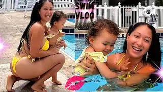 Baby Swimming Vlog | ft. Teeho Smart Lock and Installation w/ Queen Vii