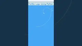 Draw Twitter Logo Using Python Turtle 🐢 #braincoder #coding #python #pythonturtle #shortvideo