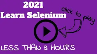 ✔ 2021 Learn Selenium From A to Z | (Video 205)