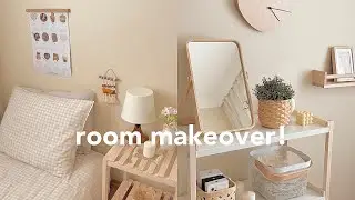 room makeover! ♡ minimalist & korean  ✨ | bedroom makeover ♡