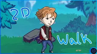 2D walk cycle animation simple style [reference]