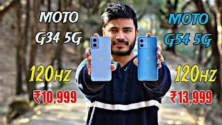 Moto G34 5G Vs Moto G54 5G Full Detailed Comparison 💯🔥 120hz Vs 120hz 🔥💯