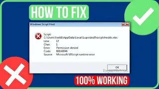 MICROSOFT VBSCRIPT RUNTIME ERROR FIX (2024) | Fix Windows Script Host Error