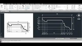 Simple 2D Cornice Drawing in AutoCAD