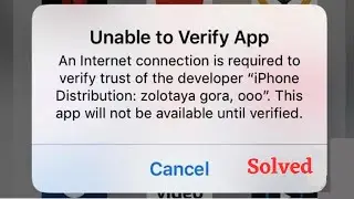 Unable to Verify App an internet connection is required to verify trust of the developer | iOS 18