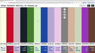 Color Palette Utility In Apline.js