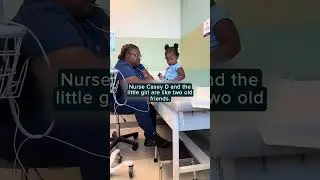 Cute toddler and caring nurse share an adorable doctor's office chat | Humankind #shorts #goodnews