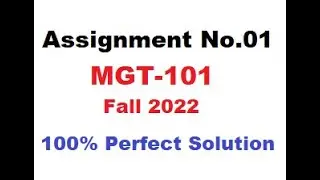 mgt101 Assignment no.01 Fall 2022 100% Perfect Solution Provided by VU Solution Academy.