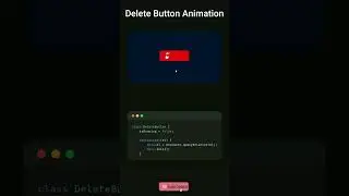 Delete Button animation using Html Css and javascript #css #csscoding #shorts