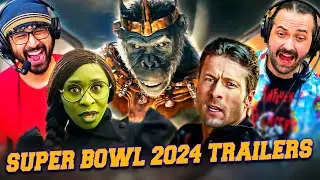 Kingdom Of The Planet Of The Apes, Twisters, & Wicked TRAILER REACTIONS!! (Super Bowl 2024)